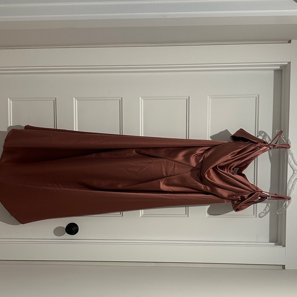 Rose Reverly Satin Maternity Dress